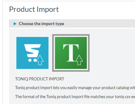 A screenshot of a product import<br><br>Description automatically generated